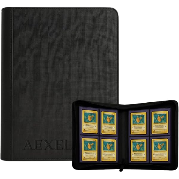 Aexel Premium Trading Card Zipper Binder 360 Card Capacity 9