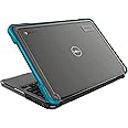 Gumdrop Cases SlimTech Case Designed for Dell 3100 2-in-1 Chromebook - Heavy Duty Rugged Protective Laptop Case with Thick Silicone Bumper Skin and Rigid PC Frame for Extreme Drop Protection (Teal)