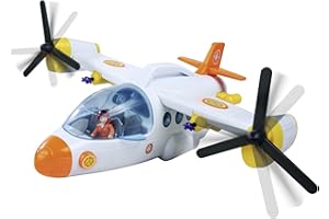 Simba 109252615 Fireman Sam Rescue Plane Fire Swift (42 cm) Large Toy Aeroplane with Tilting Protor, Figure, Horse and Many Functions, Includes Light and Sound for Children from 3 Years