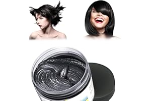 HTRUIYATY Hair Color Wax,One-time Temporary Modeling Natural Colour Hair Dye Wax,Natural Matte Hairstyle for party,Cosplay,Masquerade,Nightclub,Halloween(Black)