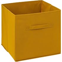 Boîte à Mouchoirs Déco Moderne Five Simply Smart - 25 Cm, Couleur Moutarde, En MDF