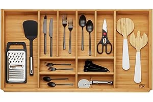 ORGA-BOX 3 Cubertero BAMBOO para 90 cm cajones (473 x 797 mm) con 10 compartimentos cubertero de madera para cocinas Nobilia a partir de agosto de 2012