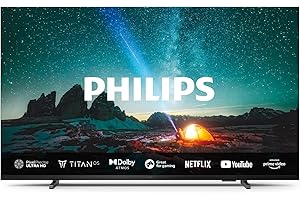 Philips 55PUS7609 Smart TV LED 4K - Écran 55 Pouces avec Plate-Forme Pixel Precise Ultra HD Titan OS et Son Dolby Atmos, Fonctionne avec Alexa et l’Assistant Vocal Google - Gris Anthracite
