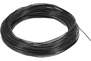 PATIKIL 1mm Filo Bonsai, 1 Rotolo Filo di Alluminio Anodizzato Floreale Filo per Alberi 95Ft Totali per Fissaggio Rami da Giardino, Nero