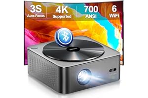 ULTIMEA Projector 4K Decoding HDR10, Bright Corners 700 ANSI Lumens, Obstacle Avoidance, Auto Focus, 6D Keystone and Intuitive OS, Native 1080P Outdoor Projector for iOS Android Phone, Apollo P40