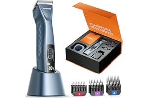 oneisall Grandmaster Pro 1 Cortapelos profesiones para perros para pelo largo enmarañado, Cortapelos de aseo, Maquina de Cortar Pelo Perros, Con batería extraíble y peine de acero carbonizado