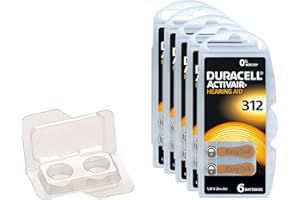WNS-EMG-WORLD Duracell Activair Type 312 Hearing Aid Batteries (PR41, ZL3) - Pack of 30 | Extra Long Life | EasyTab Technology | Mercury Free