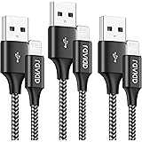 RAVIAD Cavo iPhone [3 Pack 1M] Caricabatterie iPhone [Certificato MFi] Carica Rapida Cavo iPhone Nylon Caricatore per iPhone 
