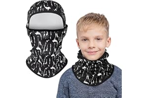 AYPOW Passamontagna in Pile Termico Bambini 2-8 Anni, Invernale Multifunzione Antivento Caldo Maschera da Sci da Ciclismo, Berretti Cappello con Scaldacollo per Ragazzi Ragazze Sport all'Aria Aperta
