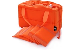 Koolertron Padded DSLR Camera Insert Shockproof Camera Bag Insert Camera Partition Protective Bag Compatible with Sony Nikon DSLR Shot Or Flash Light