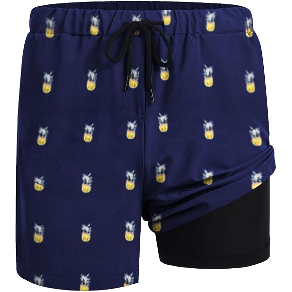 Short De Bain Homme DOUBLE M - Coupe Ample, Séchage Rapide, 3 Poches, Nage, Surf, Plage (tailles M à 3XL)