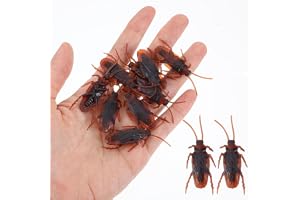 Matwsec 50 stycken kackerlackor konstgjorda, 5 cm plastskalbagge för Prank | Realistiska kackerlackor i plast, nattsektleksaker för halloween, aprilskämtdag och spökhusdekorationer