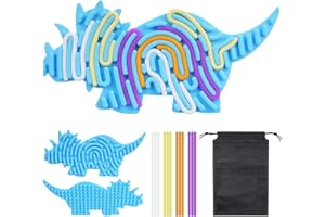 LIULIUSHUN Tavola sensoriale in silicone, giochi sensoriali autismo, giocattolo sensoriale bifacciale, tavolo giocattolo antistress per adulti e bambini, stress, ADHD e ansia, con borsa da viaggio e 12 cavi