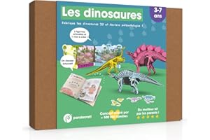 Les dinosaures - Kit Pandacraft 3-7 ans: Fabrique tes dinosaures 3D et deviens paléontologue
