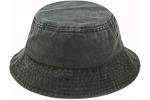 JFAN Sombreros de Pescador Vintage Algodón Sombrero de Cubo de Color Liso Lavado Gorra de Sol de Viaje para Hombre y Mujer