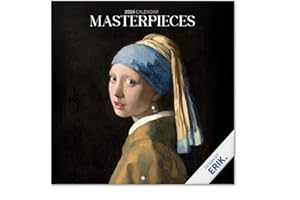 Grupo Erik Wall Calendar 2026 - Masterpieces Of Art Calendar 2026 | Square 30 x 30 cm - 12 x 12 inches Wall Planner, Family Planner Month To View | Gustav Klimt Gifts, Art Gifts For Friends