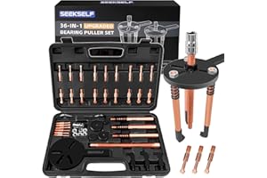 SEEKSELF Kit Extracteur de Roulement Interieur 36 en 1, Séparateur de Roulements Internes et Externes, Engrenage Outil de Démontage et d'Extraction