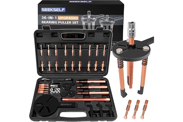 SEEKSELF Kit Extracteur de Roulement Interieur 36 en 1, Séparateur de Roulements Internes et Externes, Engrenage Outil de Démontage et d'Extraction