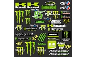 ZORTORZ Kralle Aufkleber,Motorrad Helm Aufkleber,Sponsoren Aufkleber,Motocross Aufkleber,Monster Pfote Sticker für Motorräder,Helme,Dirtbikes,Skateboards (Grüner)