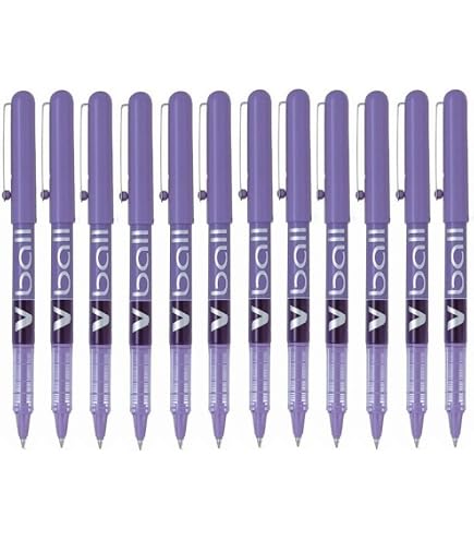 Pilot V Ball Tintenroller – 6 Stück, 0,5 Mm Fein, Flüssige Tinte, Metallgehäuse, Farbe Pink