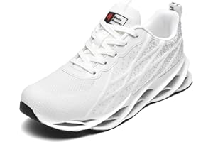 SNUGNAP Basket Homme Chaussures de Sport Femme Running Confort Sneakers Tennis Casual Fitness Course légères Respirant Gym Outdoor Mode Multicolore Noir Blanc Vert 38-46 EU