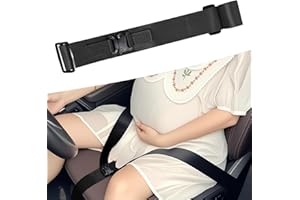 ThreeDokke Sicherheitsgurt Regler für Schwangere, Einstellbarer Schwangerschafts-Sicherheitsgurt-Regulator, Schutz für die Werdende Mutter Bauch, Komfort & Sicherheit（Schwarz）