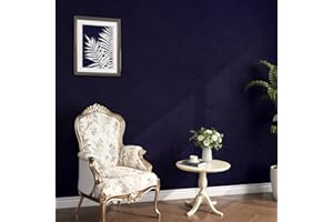 ReWallpaper Papier Peint Floqué Bleu Marine Film Adhesif Velours pour Meuble 44.5cm×7m Rouleau Adhésif Decoratif Floqué Bleu Papier Autocollant en Tissu Mural Chambre Salon Uni Épais