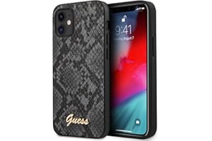 CG MOBILE Guess GUHCP12SPUSNSMLBK - Custodia rigida per iPhone 12 Mini 5,4", colore: Nero
