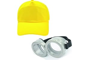 4sold Gafas de disfraz de Minion con sombrero, gafas de villano favorito