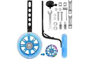 CycForge Stützräder mit leuchtenden, leisen Rädern für Kinderfahrräder - Kompatibel mit 12, 14, 16, 18, 20 Zoll Kinderfahrrädern mit Variabler Geschwindigkeit & EIN-Gang-Fahrrädern.