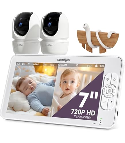 Babysense HD Baby Monitor Bundle - 5" Non-WiFi Monitor & WiFi Camera With App