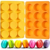 2 Pieces Silicone Chocolate Chip Cookie Mold, Round Silicone Mold, Soap Mold, Suitable for Jellies, Muffins and Cheesecake Mo