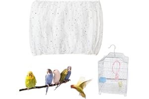 EUYKQNOI Copertura per Gabbia Uccelli Extra Large Copertura in Rete per Gabbia Uccelli di Nylon con Cattura di Piume Semi Protezione Gonna Morbida e Ariosa per Pappagallo Parrocchetto Ara