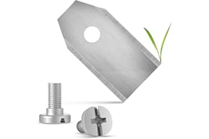 ECENCE 18x Cuchillas Robot Cortacésped Acero Inoxidable compatible con Husqvarna Gardena McCulloch Rob Flymo Yardforce Matrix Grizzly Brast + Tornillos