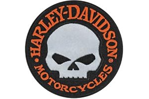 Harley-Davidson Toppa ricamata con teschio Willie G, 10,2 cm