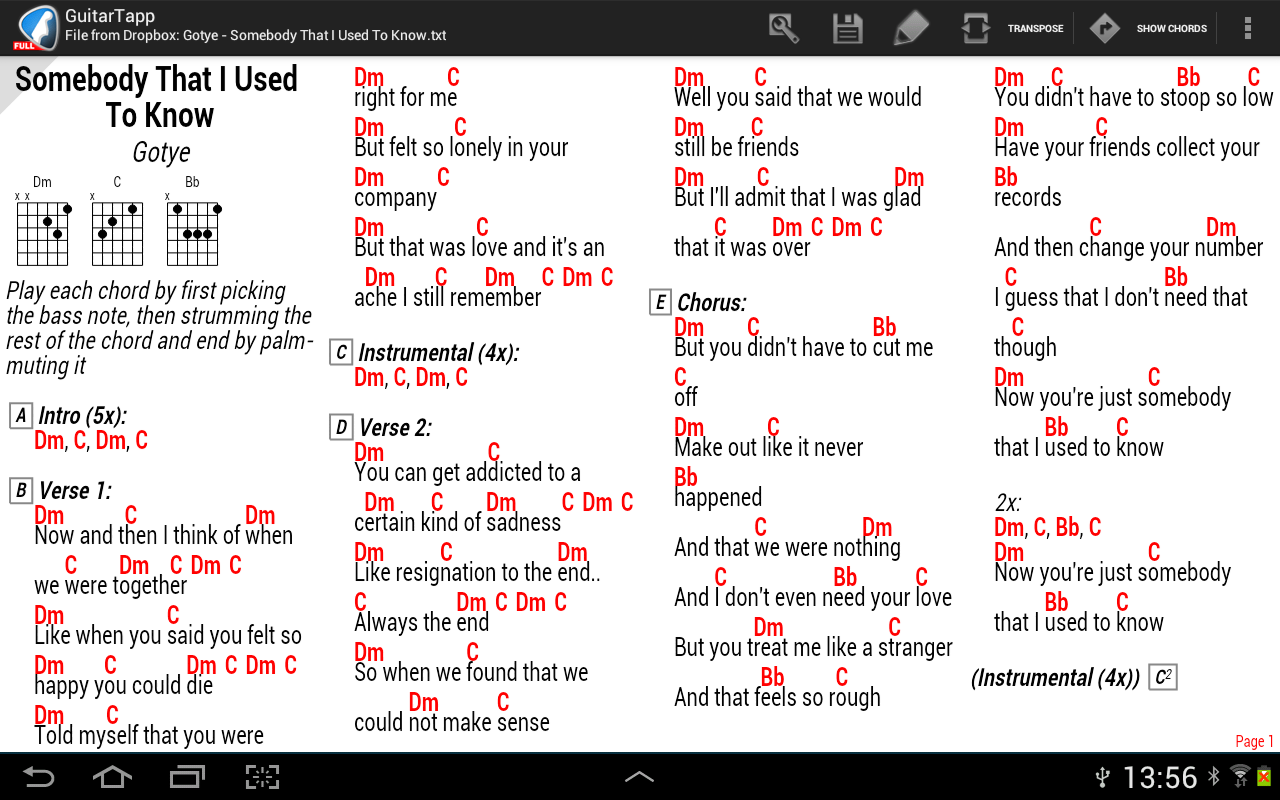 Guitartapp Tabs Chords Amazon De Apps Fur Android