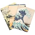Grupo Erik Hokusai Pack of 3 A6 Notebooks | A6 Notebook | Notebooks A6 | Notepads A6 | A6 Notepad | Cute Stationery | Cute Gifts | The Great Wave Off Kanagawa