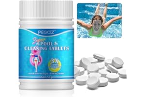 DUODUORENER 50g Multifunction Chlorine Tablets for Swimming Pool and Spas, Slow-Dissolving Long-Lasting Individually Wrapped Chlorine Tabs,1 Tablets for Every 135 Gallons (600 Litters) of Water