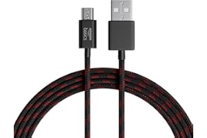 amazon basics Type A to Micro USB Braided Cable | 3A/18W Fast Charging and 480 Mbps Data Transfer Speed | 1.2m, Tangle Free C