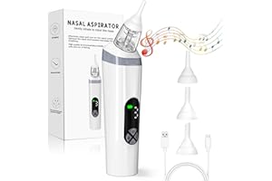Yeerain Nasensauger Baby, Nasensauger Baby Staubsauger Mit 3 GrößEn Silikon Tipps