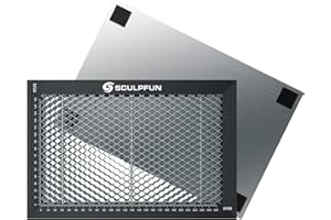 SCULPFUN Plan de travail laser nid d'abeille pour machine de gravure laser 300 mm x 200 mm, compatible avec différentes machines de gravure exigeantes
