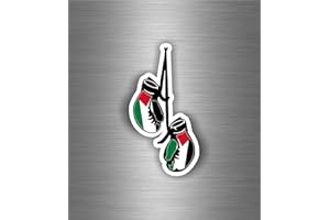 AKACHAFACTORY Self-Adhesive Sticker Motorcycle Car Jdm Palestine Palestinian Flag Boxing Gloves