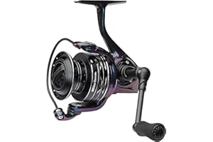 Abu Garcia SPIKE Kołowrotek spinningowy, lekkie i mocne kołowrotki spinningowe, łowienie drapieżników, okoń, sandacz, unisex, zielony/fioletowy/czarny, 3000SH