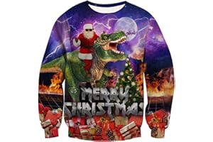 Rave on Friday Noël Pull Sweat-Shirts 3D Impression Manches Longues Ugly Christmas Sweater S-XXL