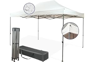 BOP GARDEN Gazebo 3x4,5 mt Pieghevole Impermeabile Da Esterno, Struttura Resistente in Acciaio, Richiudibile a Fisarmonica, Con Sacca Per il Trasporto, Copertura in Poliestere | Gazebo Pop-up Portatile Robusto