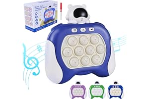 Colmanda Jeu Quick Push, Anti-Stress Game Machine, Contrôleur de Jeu Bubble, Jouet Pop It Fidget, Jeu Fidget électronique, Pop Push Bubble Puzzle Games Geschenke für Kinder und Erwachsene (Bleu)