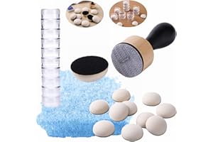 BRIARTW Mini Strumenti di miscelazione dell'inchiostro con Ricarica Rotonda in Schiuma, Set di contenitori di riempimento Rotondi impilabili per Scrapbooking, Pittura, Forniture artistiche, Artigianato