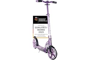 ‎SIX DEGREES Six Degrees Aluminium Scooter mit Klappmechanismus, Ständer, 205 mm TESTSIEGER, ABEC 7, höhenverstellbar, GS-geprüft