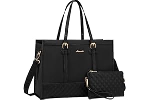 LOVEVOOK Torba na Laptopa dla Kobiet - Duża, Wszystkie Pory Roku, Wodoodporna, Z Pasekiem na Ramię i Kieszeniami Ochronnymi na Laptopa i iPada