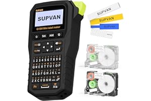 SUPVAN G15M Etiquetadora Portátil Industrial con Termoretractil para Cables y Etiquetas, Teclado QWERTY, Antirrayos UV, para Uso al Aire Libre, Industrial, Eléctrico y en Fábricas